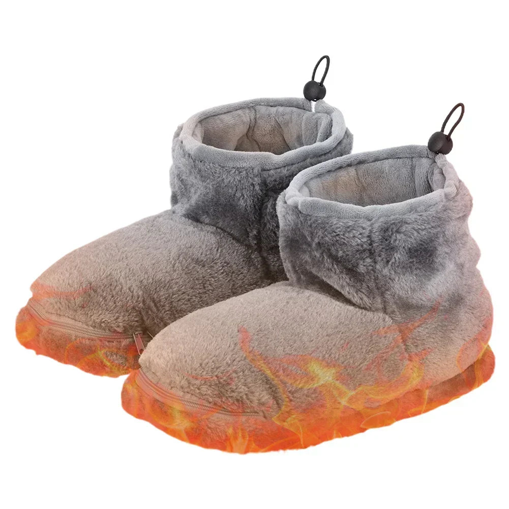 Chaussons USB Chauffants Électriques – Pantoufles Douces pour des Pieds Chauds