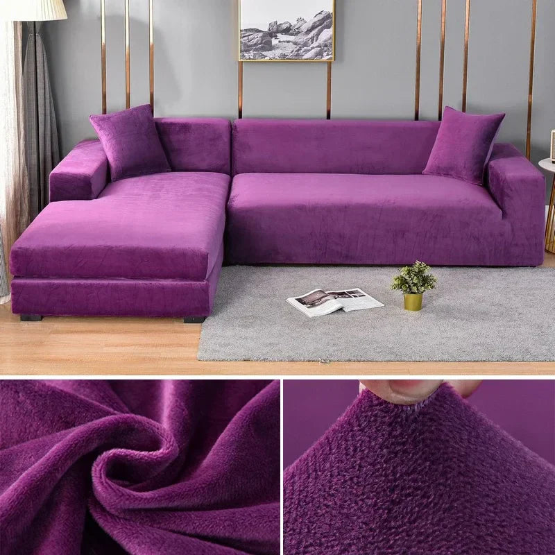 Housse de Canapé en Velours Stretch avec Finition Luxueuse – Sofina