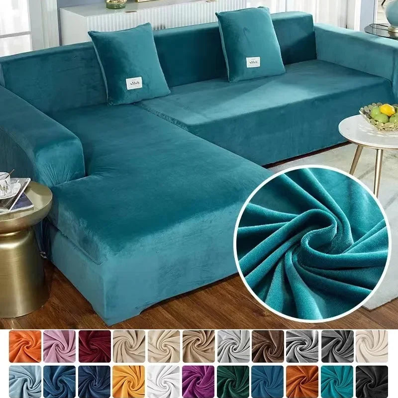 Housse de Canapé en Velours Stretch avec Finition Luxueuse – Sofina