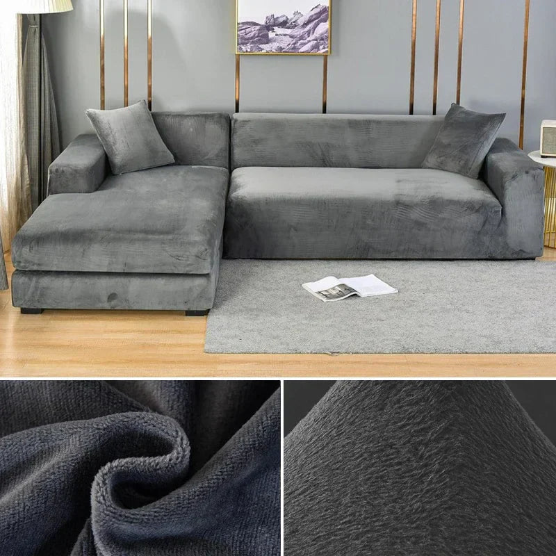 Housse de Canapé en Velours Stretch avec Finition Luxueuse – Sofina