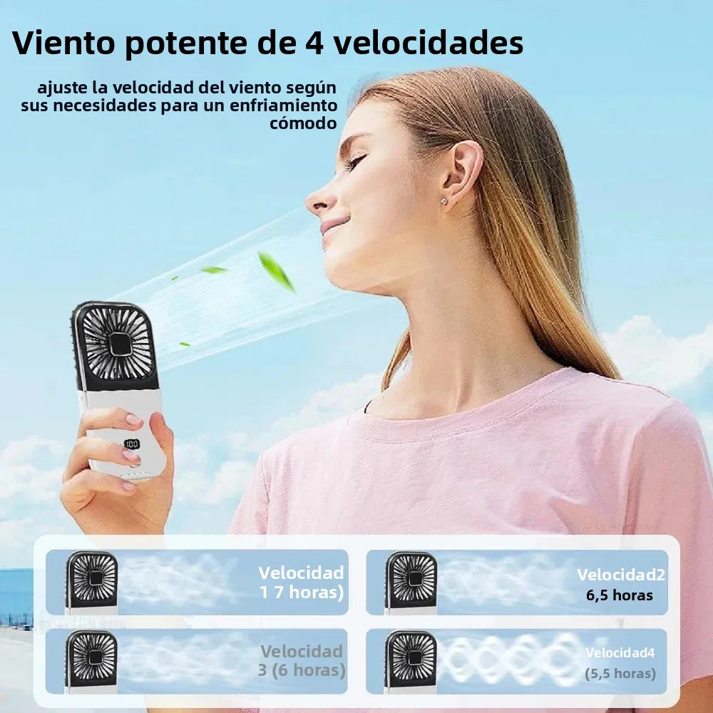 Luftigo Mini Ventilateur USB | Ventilateur compact et rechargeable avec affichage numérique et plusieurs modes de vent