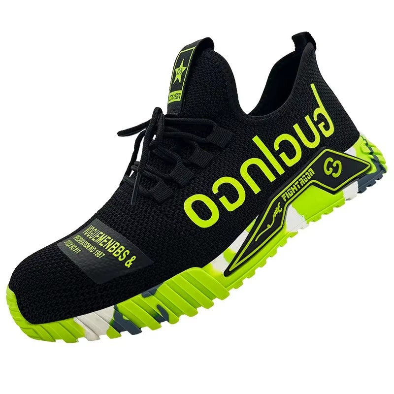 Chaussures de sécurité légères avec coques en acier respirantes