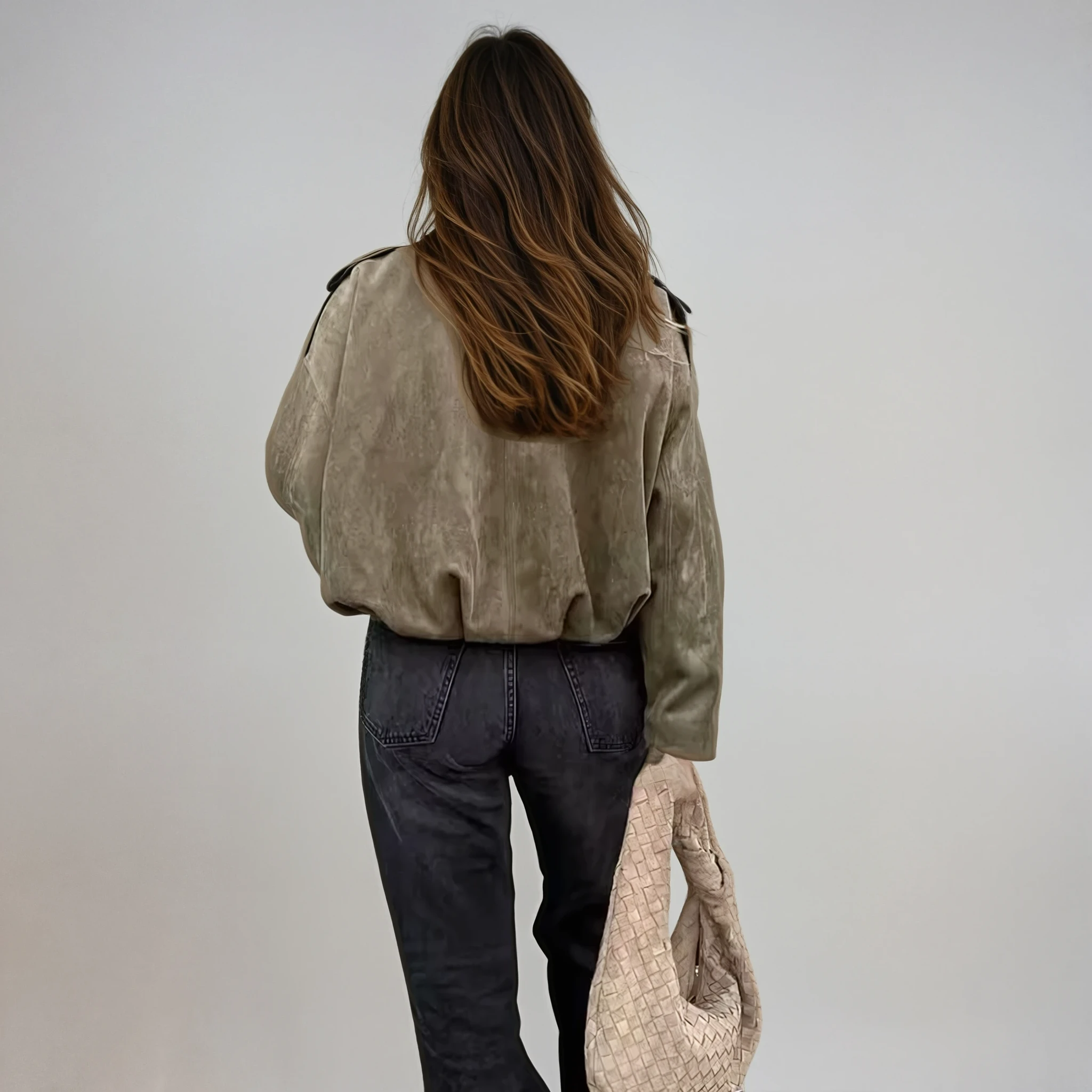 Veste Bomber Vintage Oversized pour Femmes