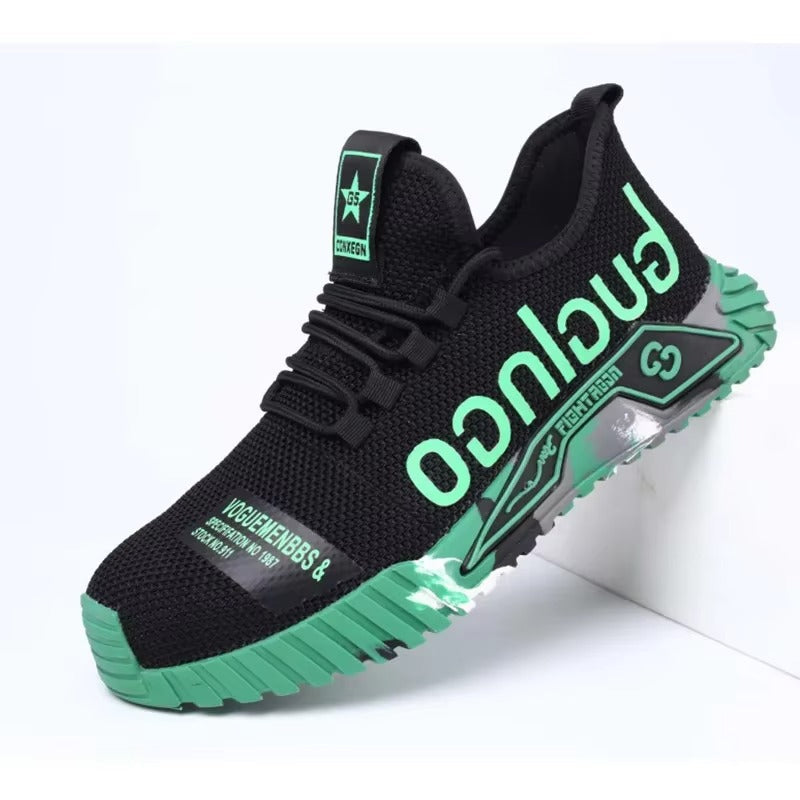 Chaussures de sécurité légères avec coques en acier respirantes