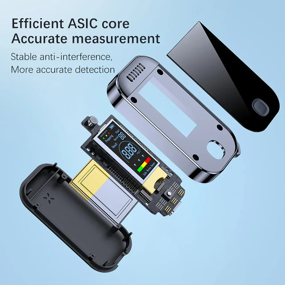 Testeur d'Alcool Numérique Compact avec Écran LCD – Testeur d'Alcool Rechargeable par USB pour des Mesures Précises