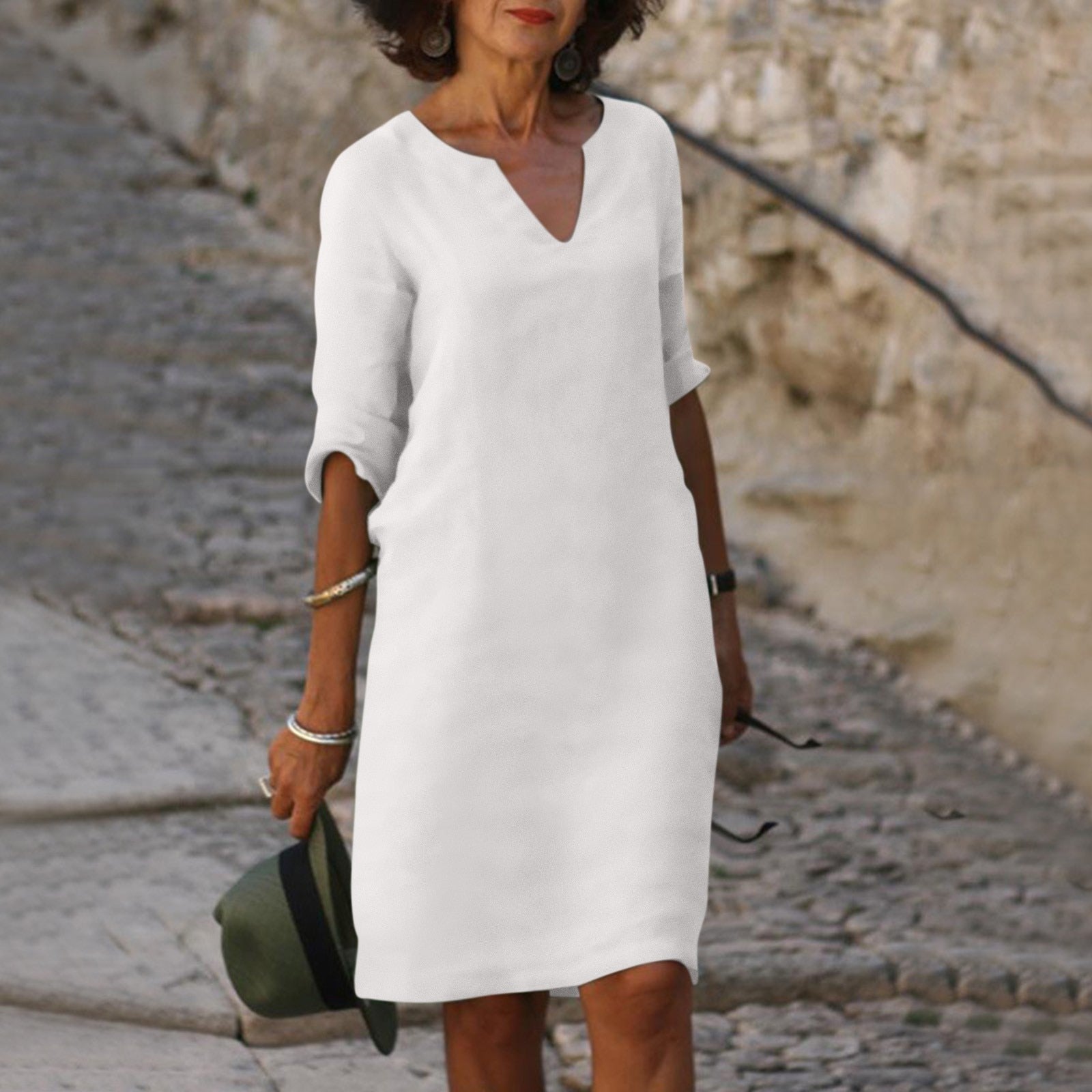 Luigia - Robe d'été avec couverture du ventre