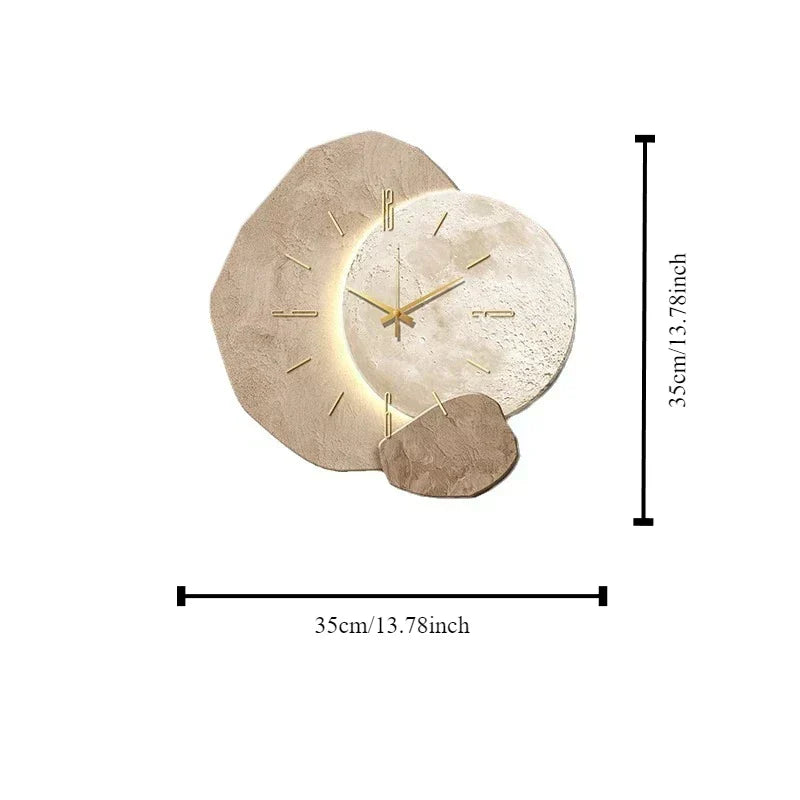 Horloge Murale Luxe Scandinave – Design Moderne avec Éclairage