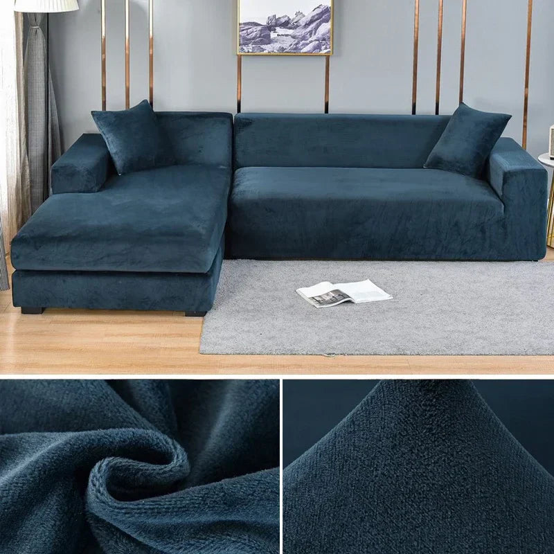 Housse de Canapé en Velours Stretch avec Finition Luxueuse – Sofina