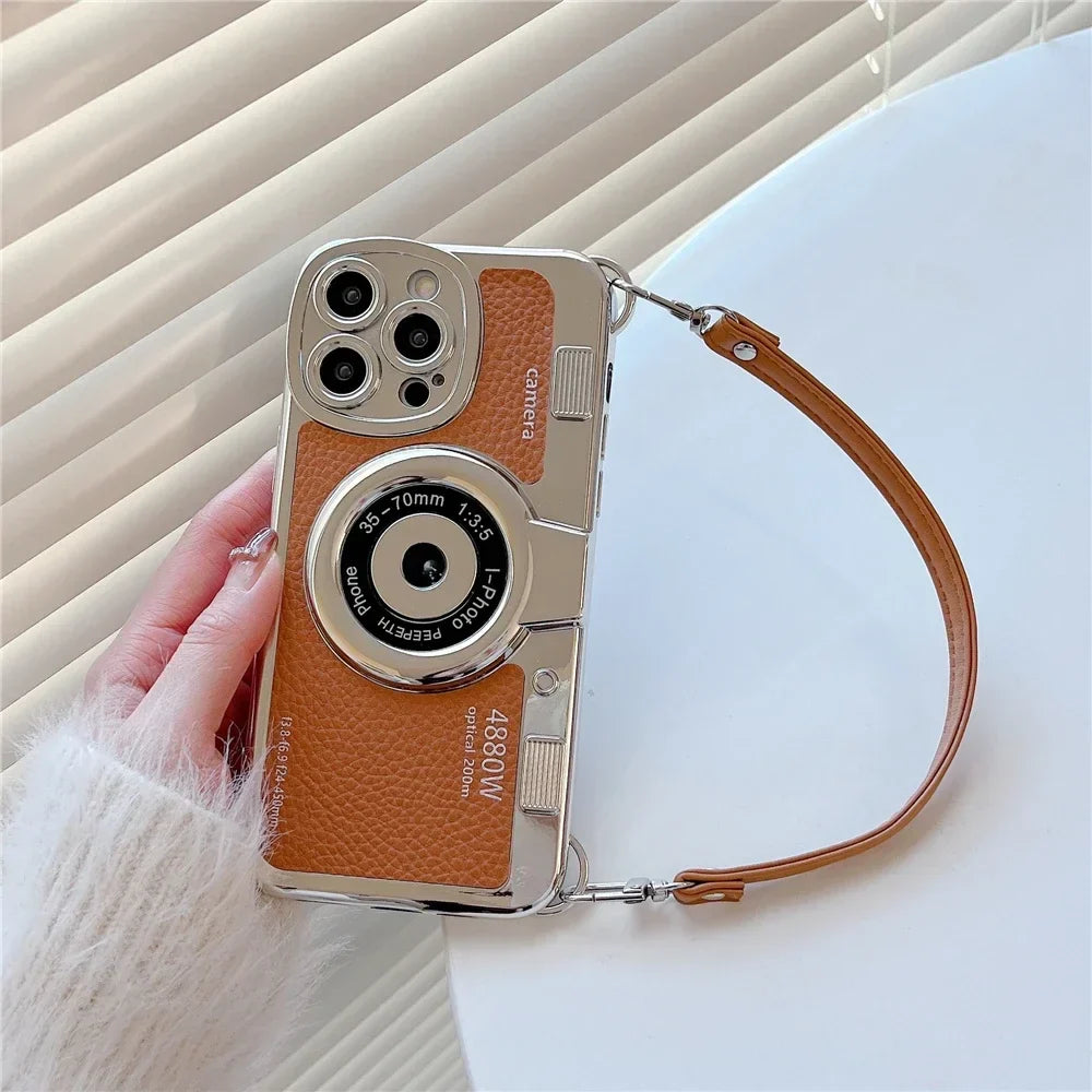 VintageCam Coque de Téléphone | Coque Style Caméra Stéréo Rétro pour iPhone