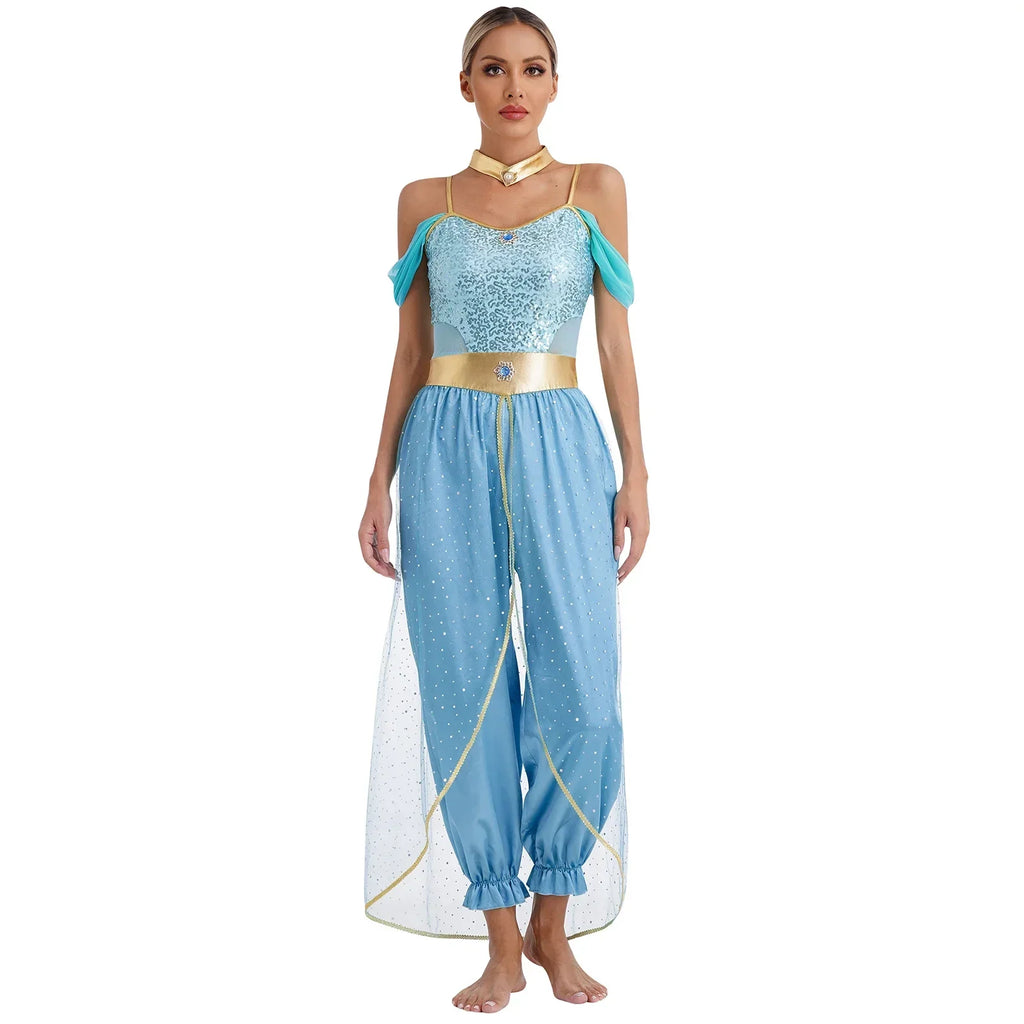 Costume d'Halloween Femme Jumpsuit | Paillettes Sans Manches