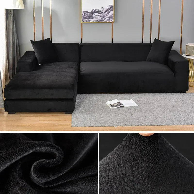 Housse de Canapé en Velours Stretch avec Finition Luxueuse – Sofina