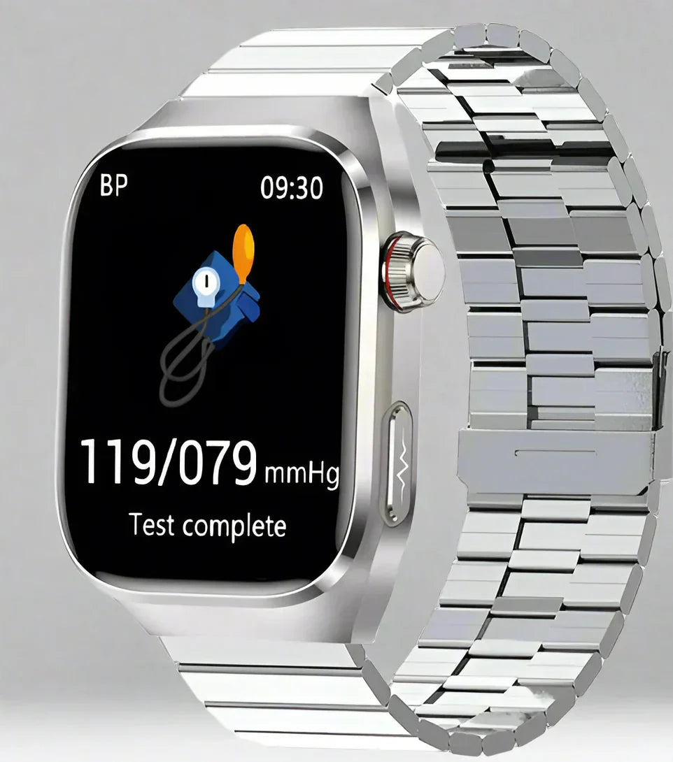 Montre Connectée Avancée pour la Santé avec ECG, Suivi de la Glycémie, Écran AMOLED de 2,04 Pouces – Tracker de Fitness Étanche