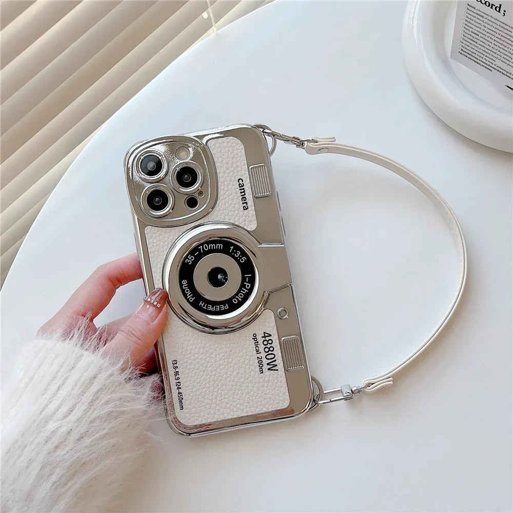 VintageCam Coque de Téléphone | Coque Style Caméra Stéréo Rétro pour iPhone