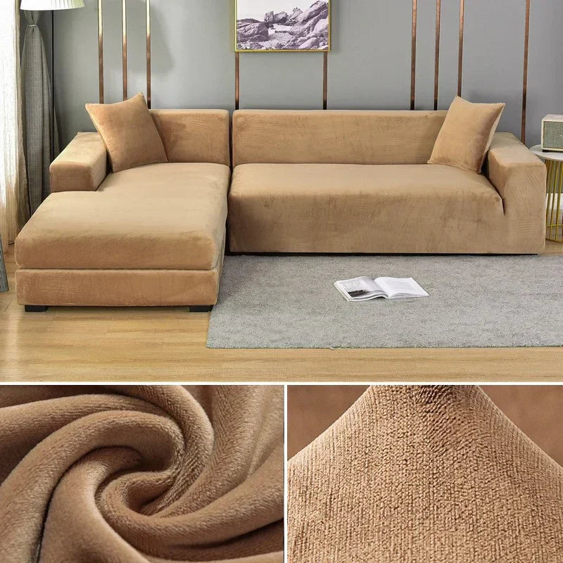 Housse de Canapé en Velours Stretch avec Finition Luxueuse – Sofina