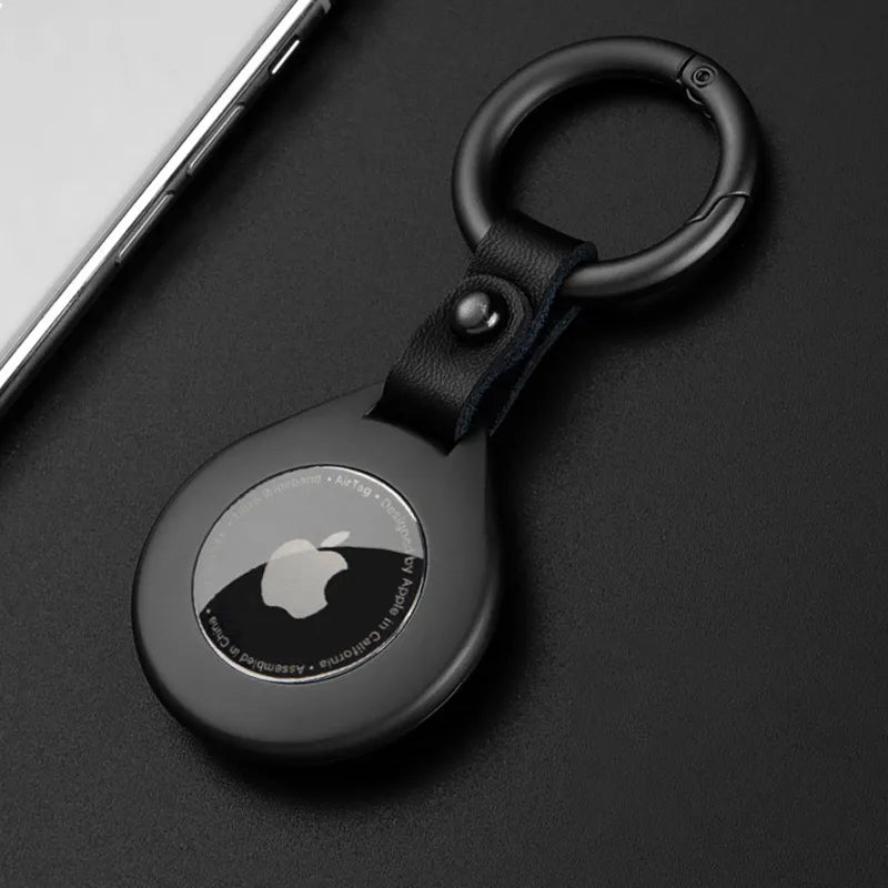 Housse de Protection en Cuir Métallique de Haute Qualité pour Apple Airtags