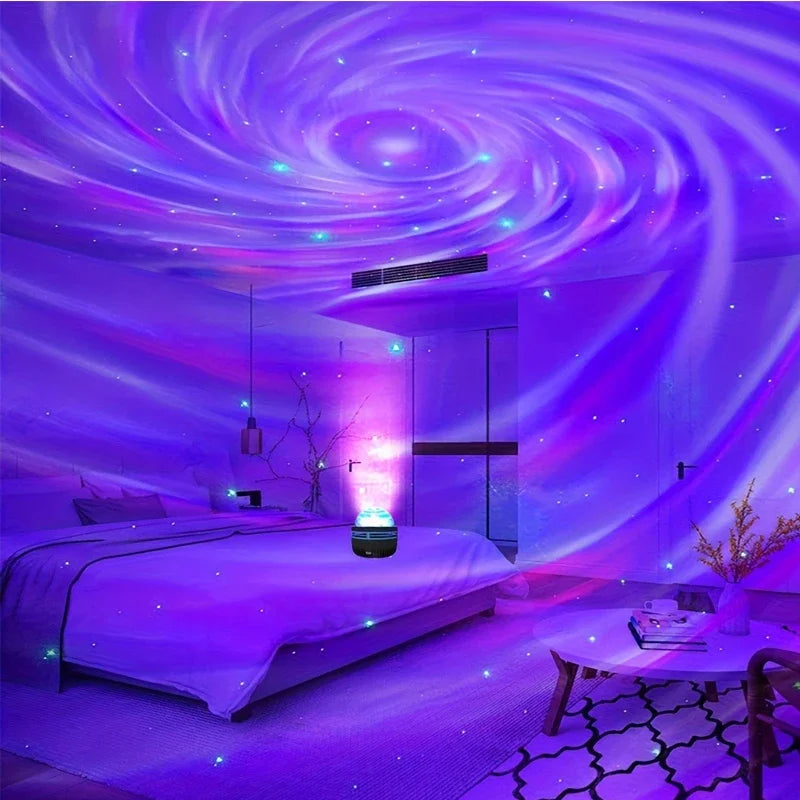 Projecteur d'Aurore Boréale Polariva avec Synchronisation Musicale et Télécommande pour Éclairage Ambiant RGB