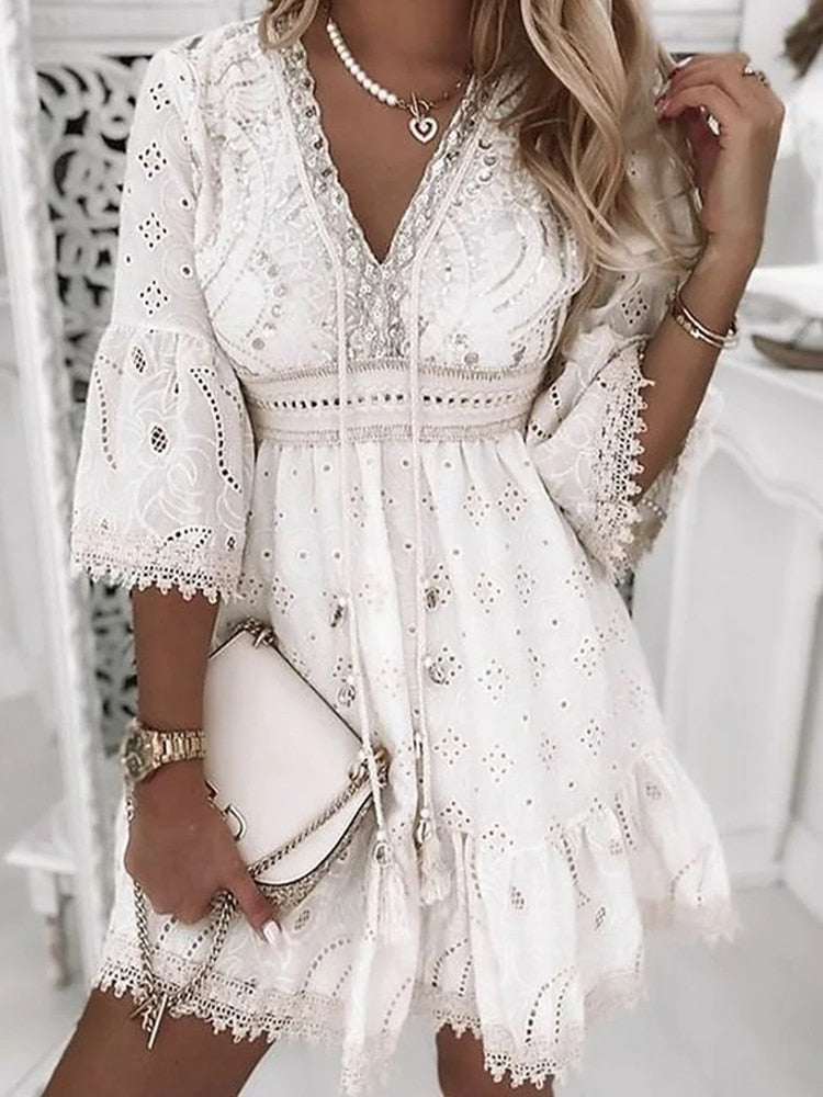 Robe bohémienne de style Ibiza