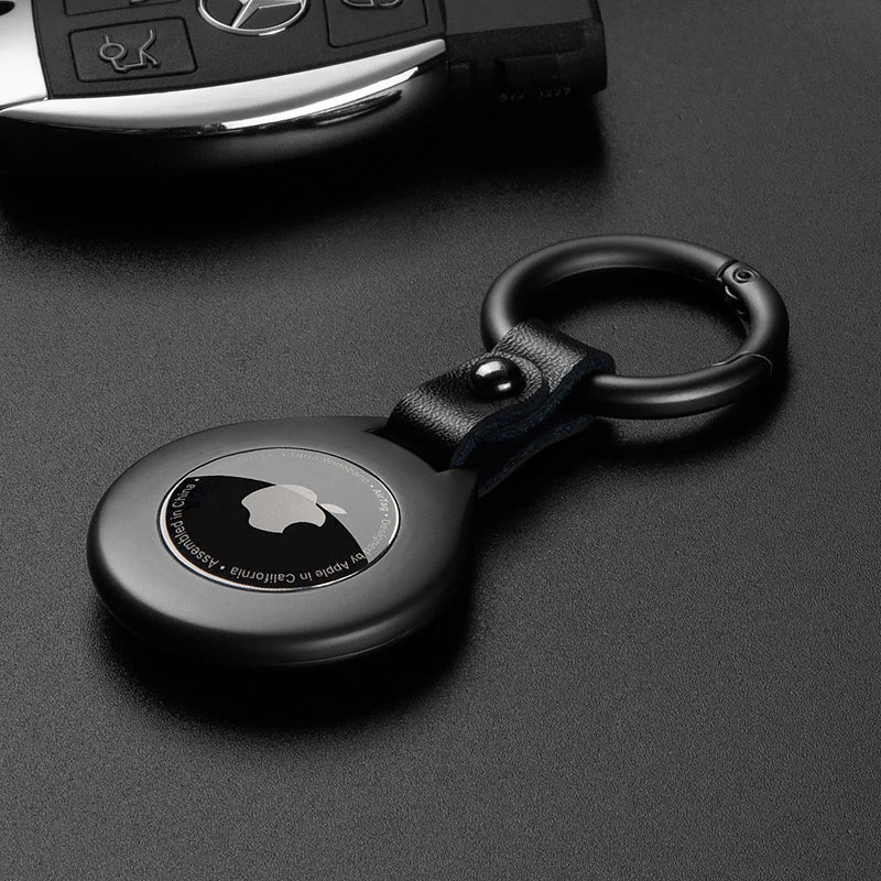 Housse de Protection en Cuir Métallique de Haute Qualité pour Apple Airtags