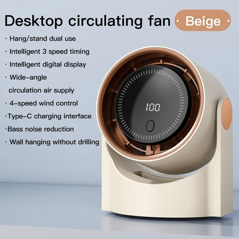 Airiqo Ventilateur USB | Portable, silencieux et économe en énergie avec 100 niveaux