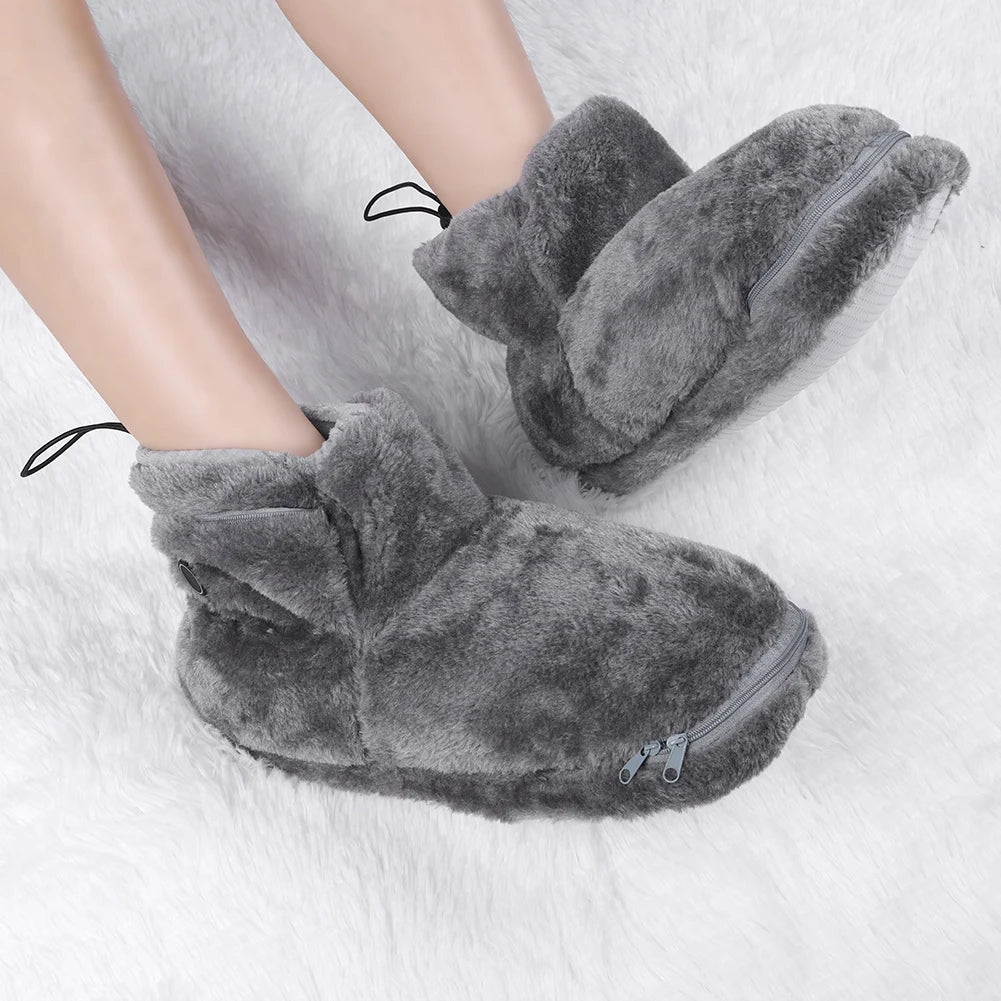 Chaussons USB Chauffants Électriques – Pantoufles Douces pour des Pieds Chauds