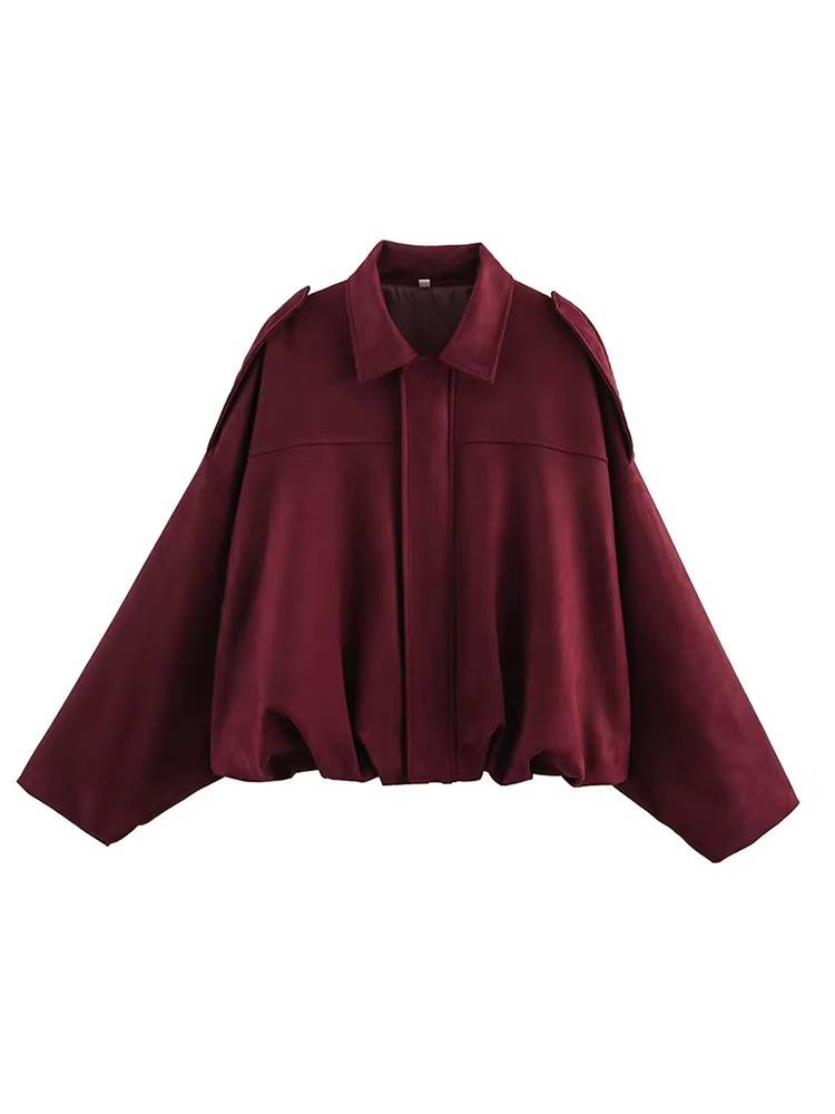Veste Bomber Vintage Oversized pour Femmes