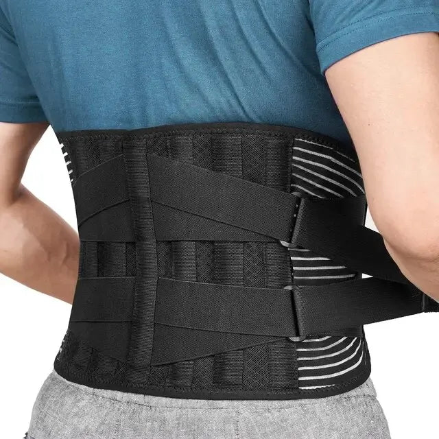Ceinture de soutien lombaire respirante avec support à 360° et aluminium à mémoire