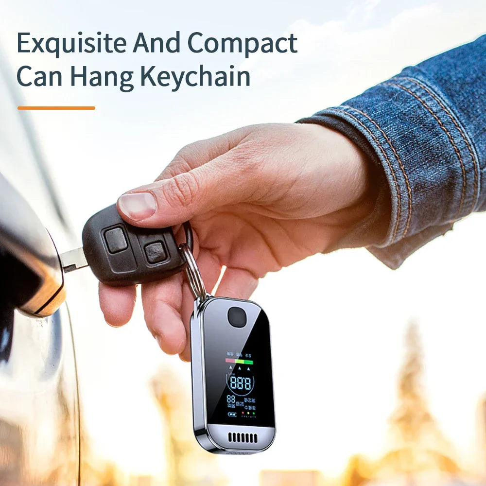 Testeur d'Alcool Numérique Compact avec Écran LCD – Testeur d'Alcool Rechargeable par USB pour des Mesures Précises