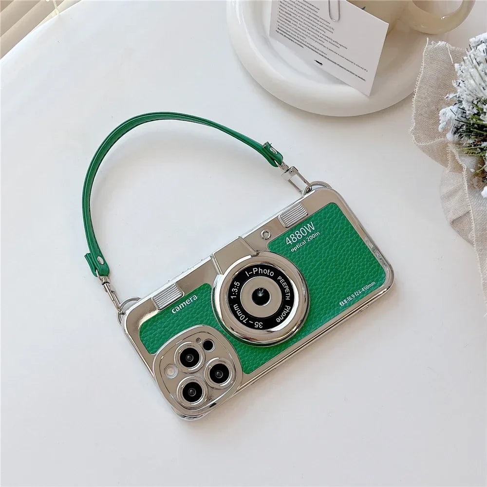 VintageCam Coque de Téléphone | Coque Style Caméra Stéréo Rétro pour iPhone