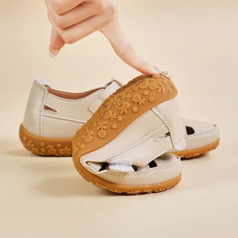 Sandales plates confortables avec lanières pour femmes