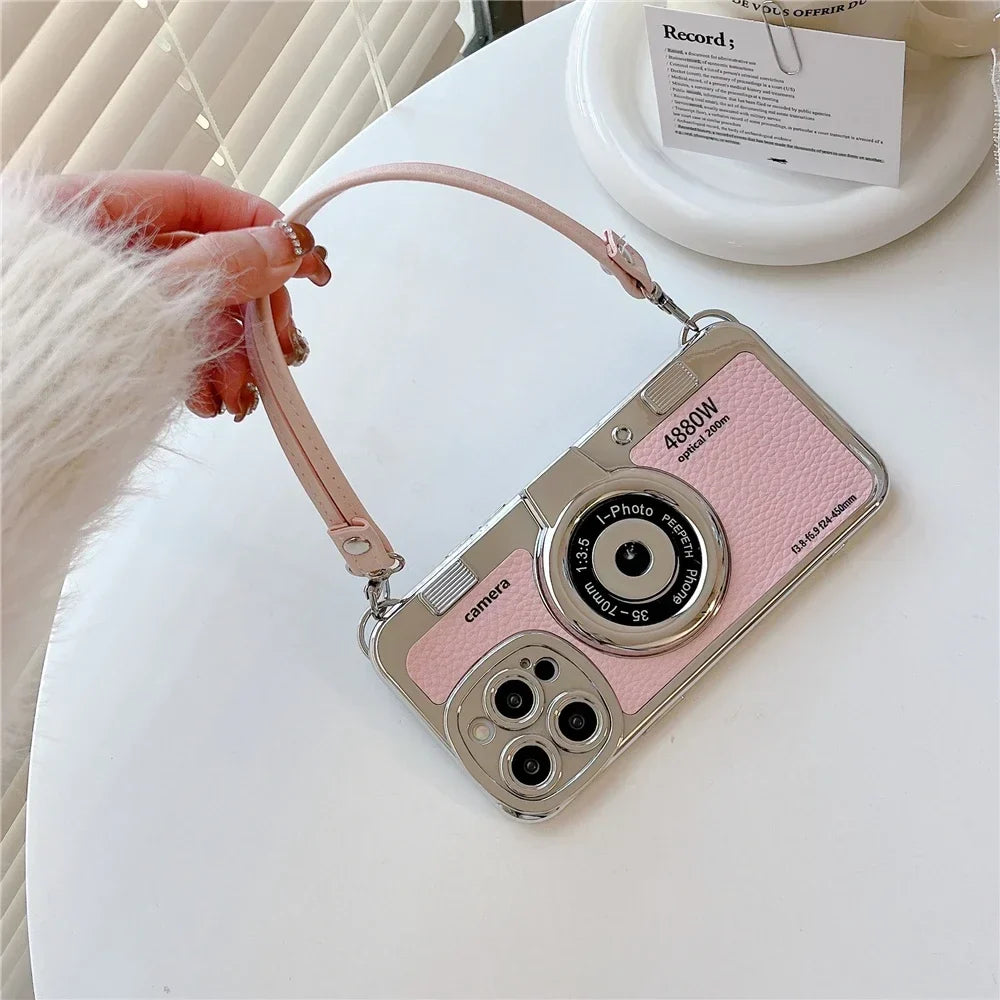 VintageCam Coque de Téléphone | Coque Style Caméra Stéréo Rétro pour iPhone