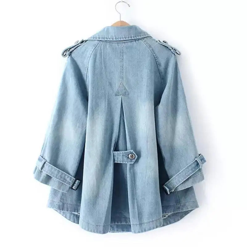 Gianna | Manteau en denim cape décontracté pour le quotidien