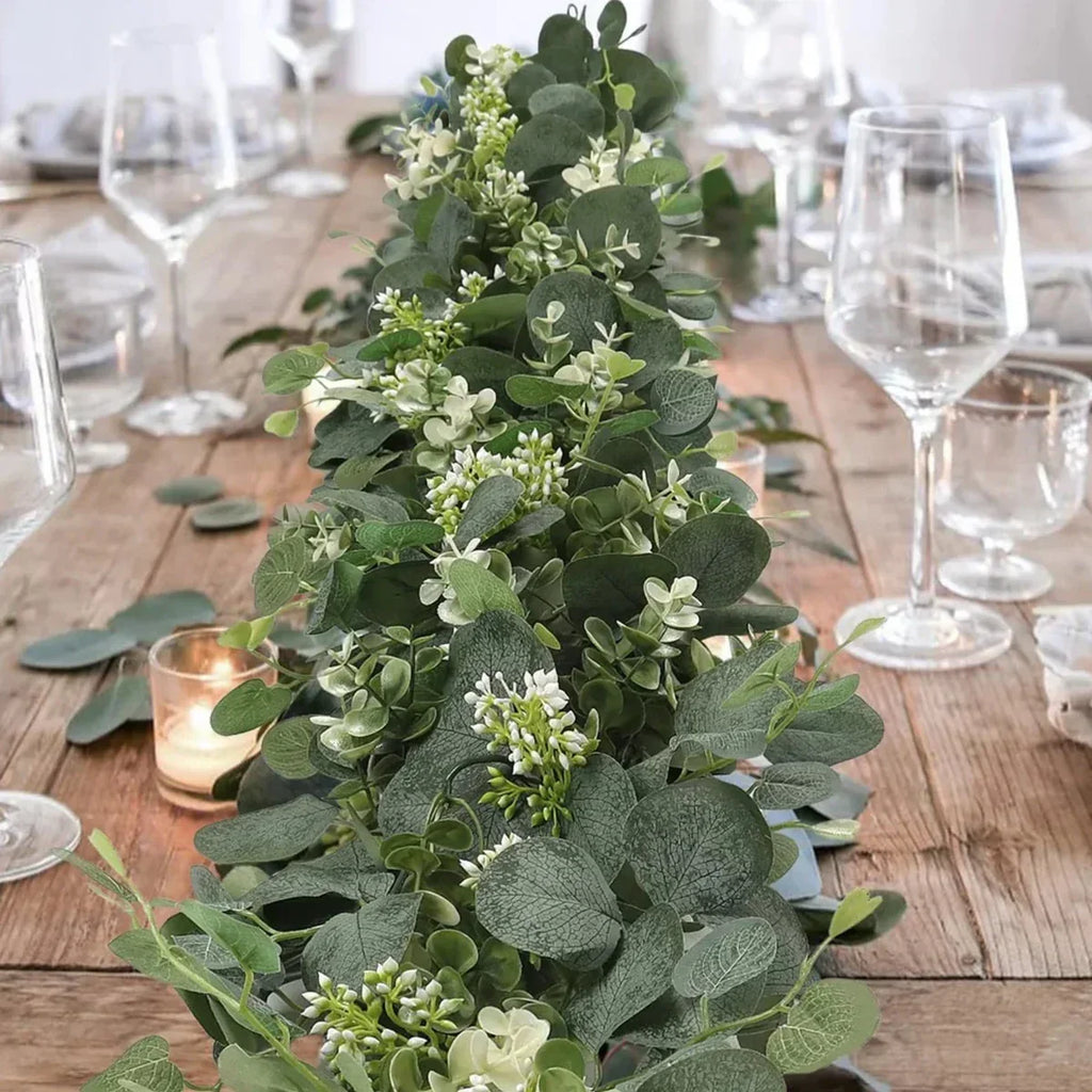 Guirlande - EvaGreen - Eucalyptus Artificiel - Ensemble de 2 Pièces