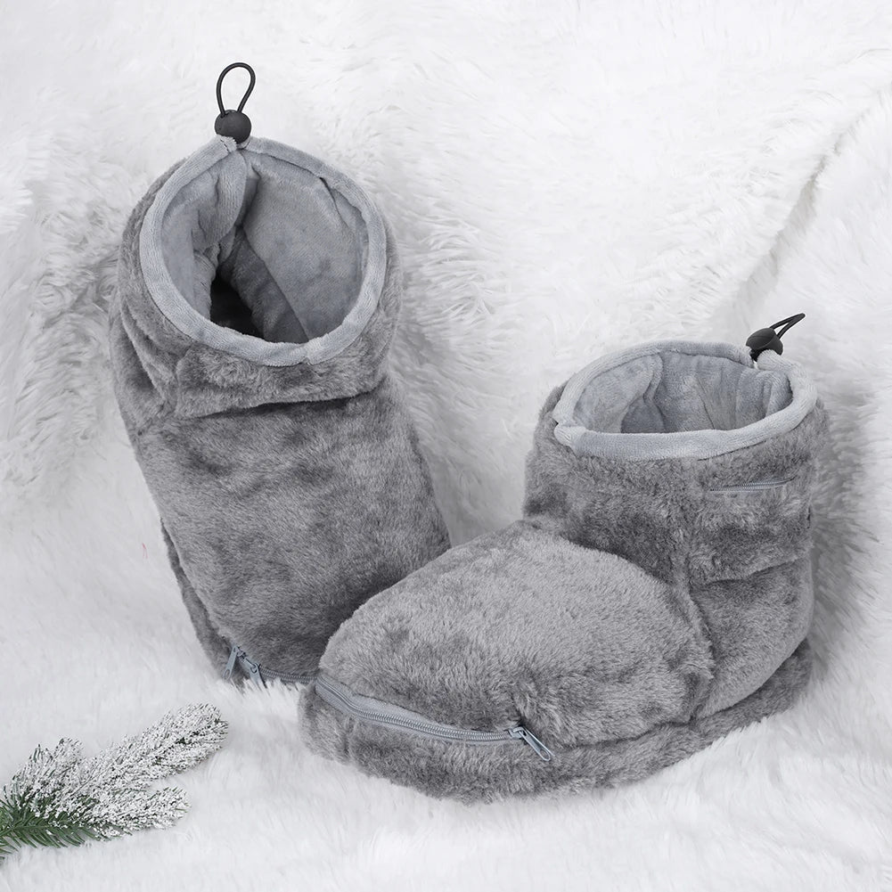 Chaussons USB Chauffants Électriques – Pantoufles Douces pour des Pieds Chauds