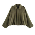 Veste Bomber Vintage Oversized pour Femmes