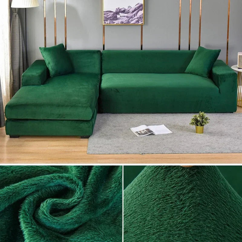 Housse de Canapé en Velours Stretch avec Finition Luxueuse – Sofina