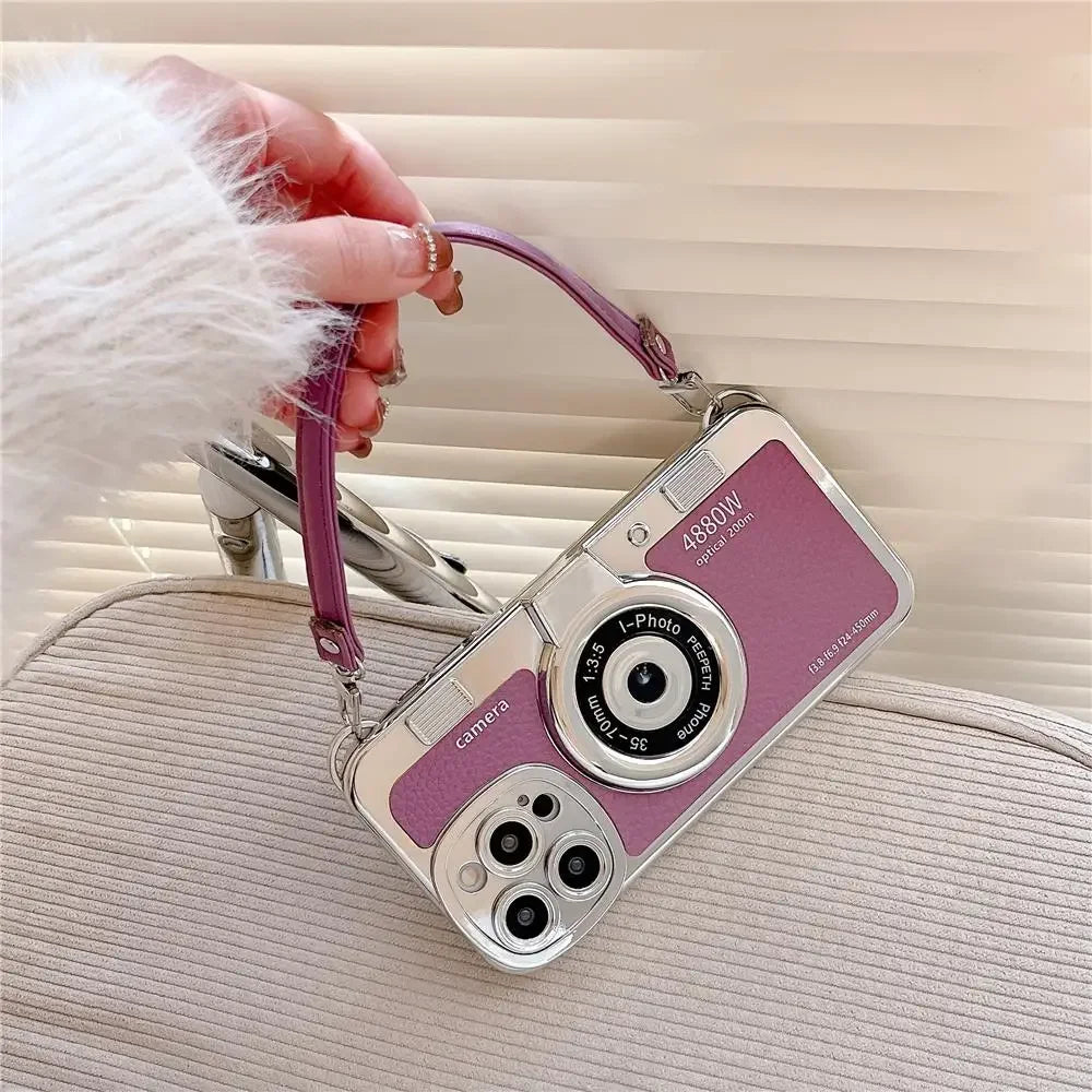 VintageCam Coque de Téléphone | Coque Style Caméra Stéréo Rétro pour iPhone