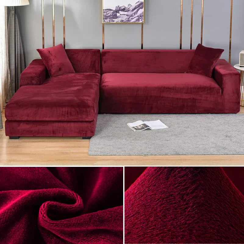 Housse de Canapé en Velours Stretch avec Finition Luxueuse – Sofina