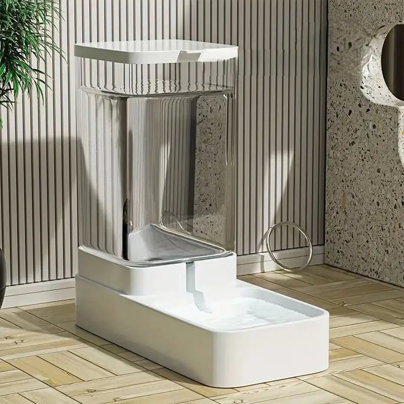 PetFlow Duo | Distributeur de Nourriture & d'Eau 2-en-1 pour Animaux | Distributeur Automatique par Gravité | Capacité de 3,8 L | Pour Chats & Petits Chiens