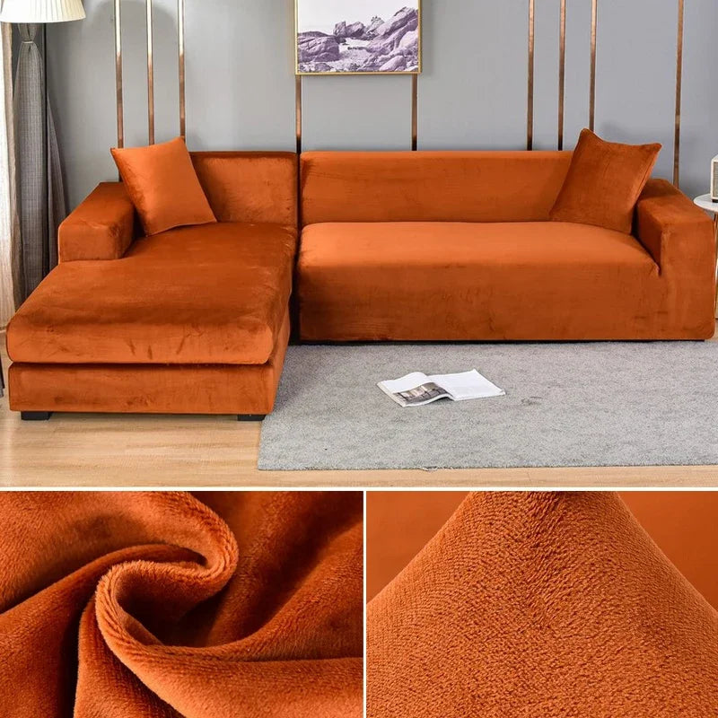 Housse de Canapé en Velours Stretch avec Finition Luxueuse – Sofina