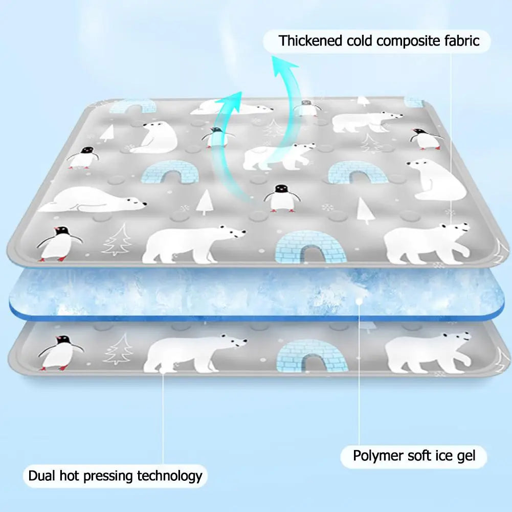 FrostPaws Tapis Refroidissant pour Chiens & Chats | Réutilisable & Rempli de Gel | Pour l'Été & les Voyages | PVC
