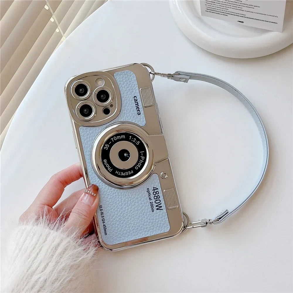 VintageCam Coque de Téléphone | Coque Style Caméra Stéréo Rétro pour iPhone