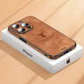 Deer - Étui en Cuir Luxe pour iPhone avec Design Élégant et Protection Antichoc