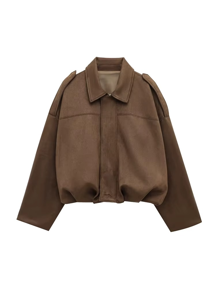 Veste Bomber Vintage Oversized pour Femmes