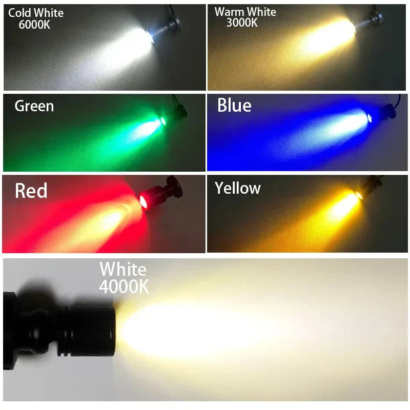 Mini Spot LED LuxoDot | 1W/3W | Projecteur USB pour vitrines & déco | Blanc chaud & froid | Boîtier en aluminium