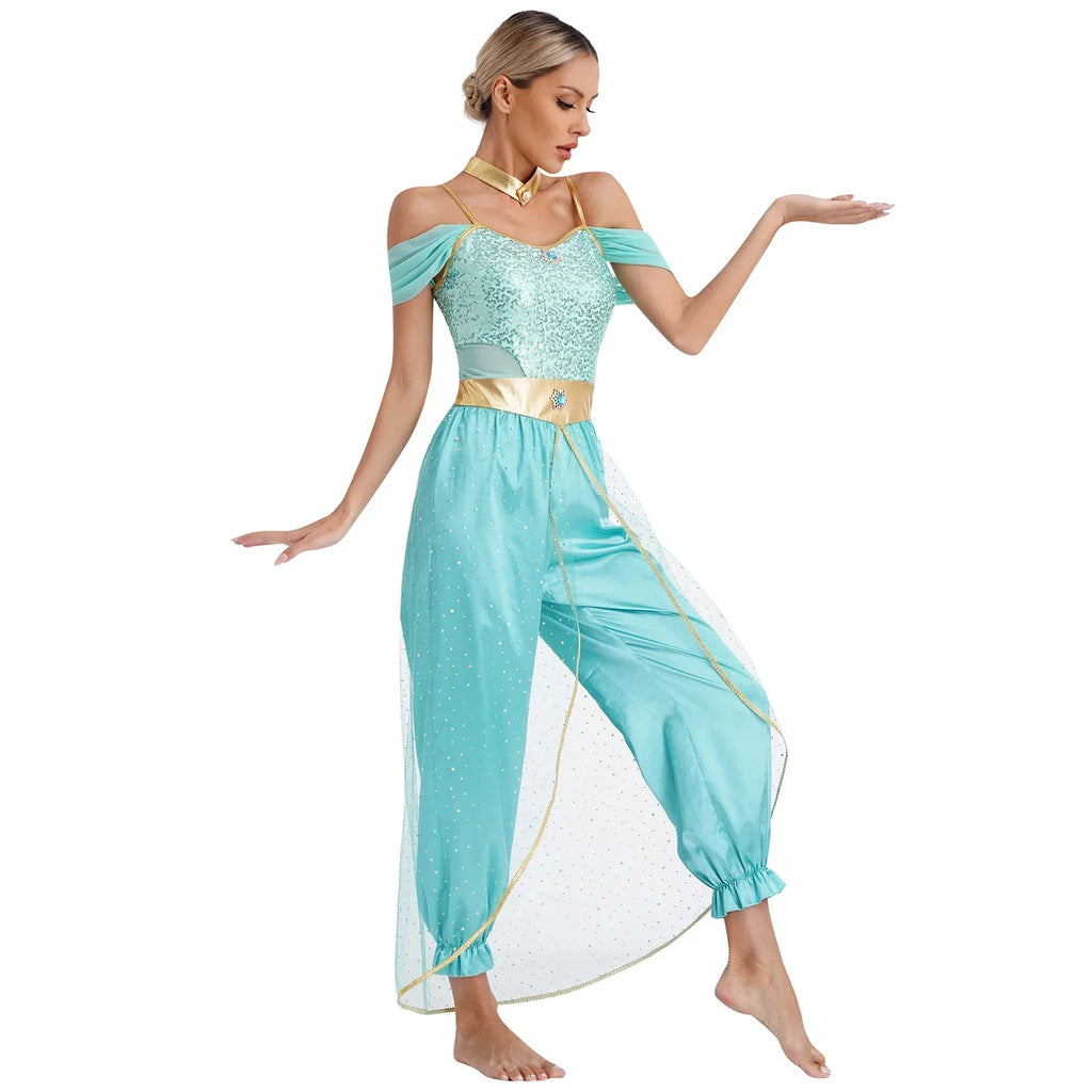 Costume d'Halloween Femme Jumpsuit | Paillettes Sans Manches