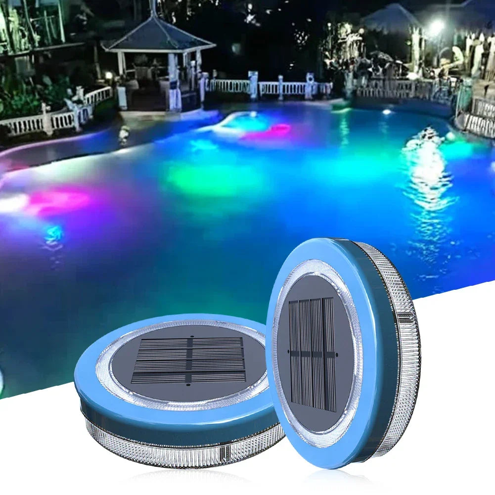 AquaLuxe Lumière de Piscine Solaire | Flottante, étanche et lumineuse lumière LED bleue