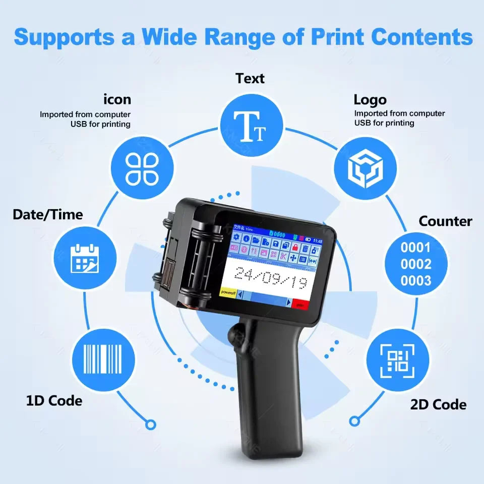 Imprimante à jet d'encre portable PrintEase | Imprimante compacte et polyvalente pour les déplacements