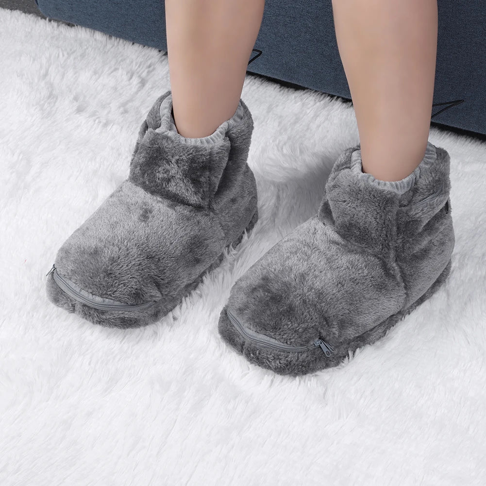 Chaussons USB Chauffants Électriques – Pantoufles Douces pour des Pieds Chauds