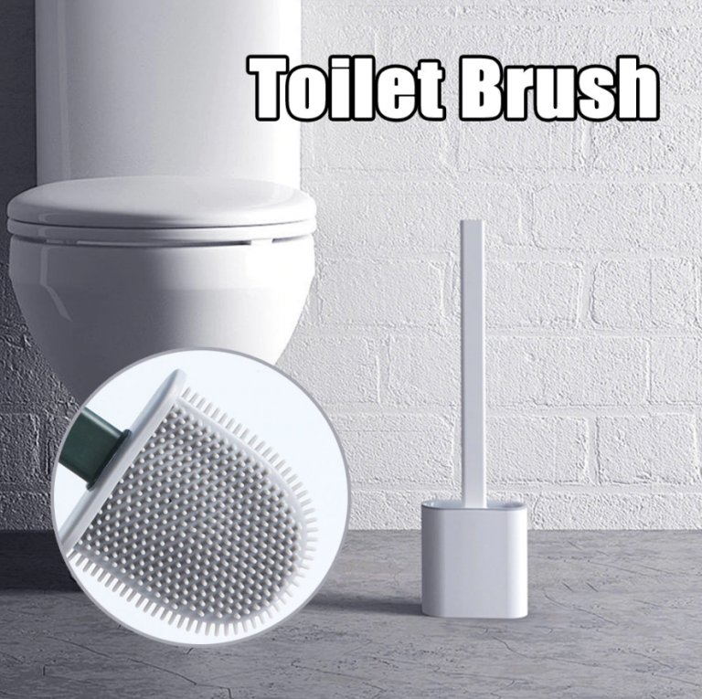 FlexiClean Brosse de Toilette – Design en Silicone Hygiénique pour un Nettoyage Facile