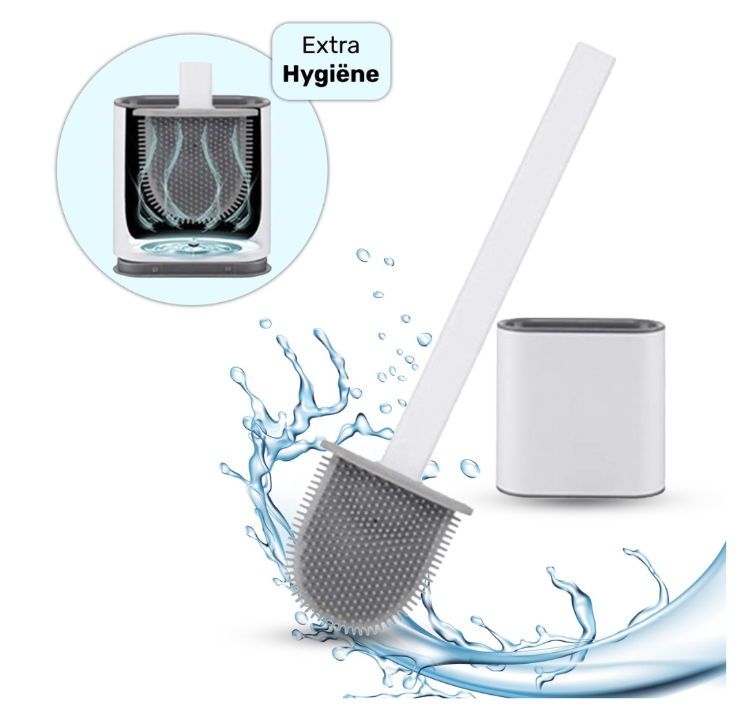 FlexiClean Brosse de Toilette – Design en Silicone Hygiénique pour un Nettoyage Facile